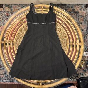 London Times Black Sleeveless Mini Dress
